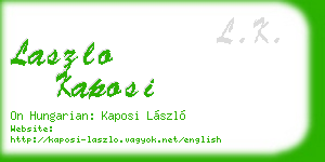 laszlo kaposi business card